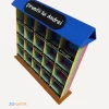 Căsuța ștrumfilor albastră, un cadou personalizat pentru copii cu nume pe acoperiș