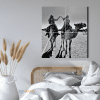 tablou-3d-personalizat-vacanta-familie-camile Tablou 3D personalizat cu amintiri din vacanță, familie pe cămile în deșert.