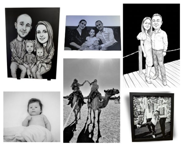 Portrete și caricaturi 3D personalizate pentru decor interior